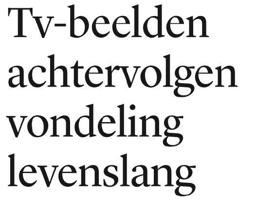 TV-beelden achtervolgen baby levenslang