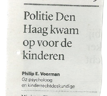 Politie Den Haag kwam op voor de kinderen