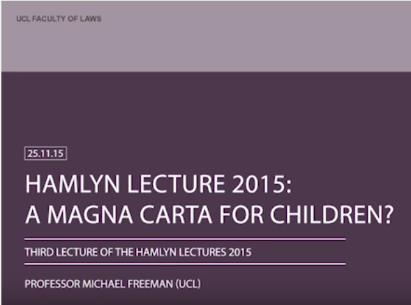 Michael Freeman Hamlyn lecture at UCL
