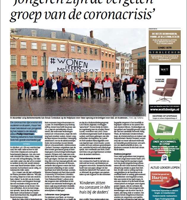 ‘Jongeren zijn de vergeten groep van de coronacrisis’